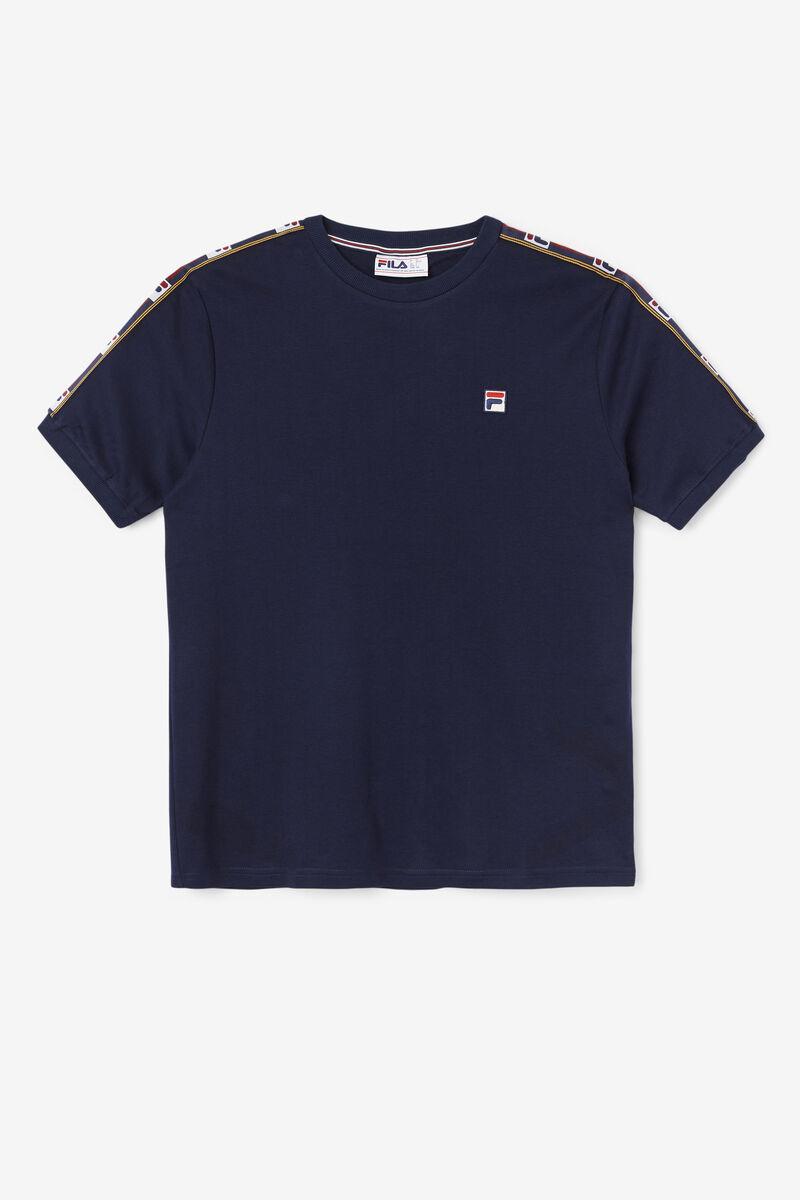 Navy Men's Fila Oliver T Shirts | CtCknpeM9wg