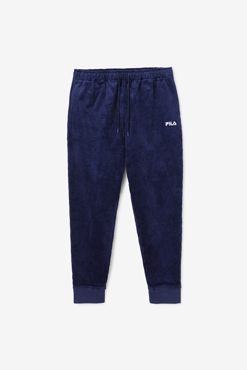 Navy Men's Fila Unnat Cord Joggers Pants | kDBBuGQIrN5