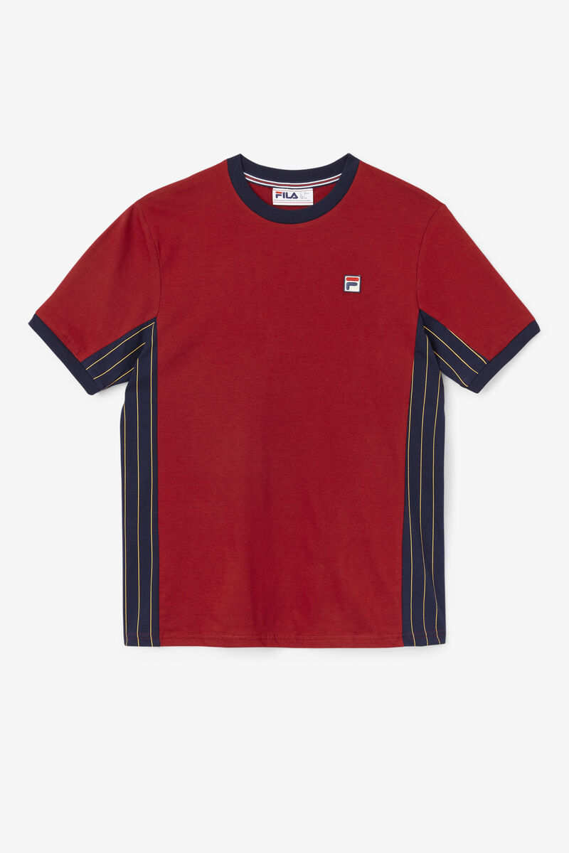 Navy Men's Fila Warner T Shirts | uYTSNYTgWwH