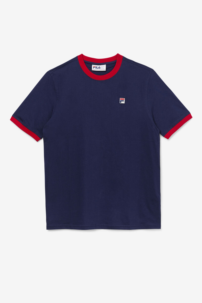 Navy / Red Men's Fila Marconi Ringer T Shirts | cnY5hqXYmjW