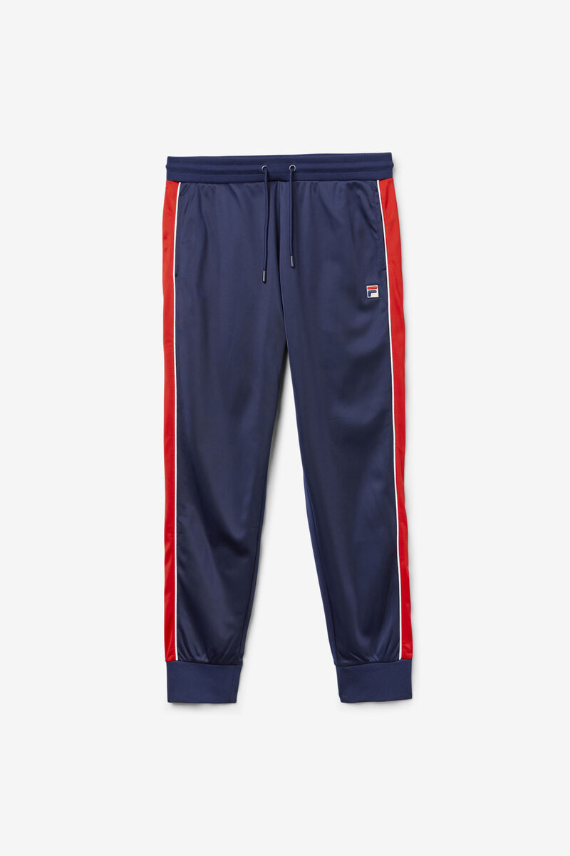 Navy / Red / White Men's Fila Elijah Track Pant Tracksuits | ZTLDsu4OoJW