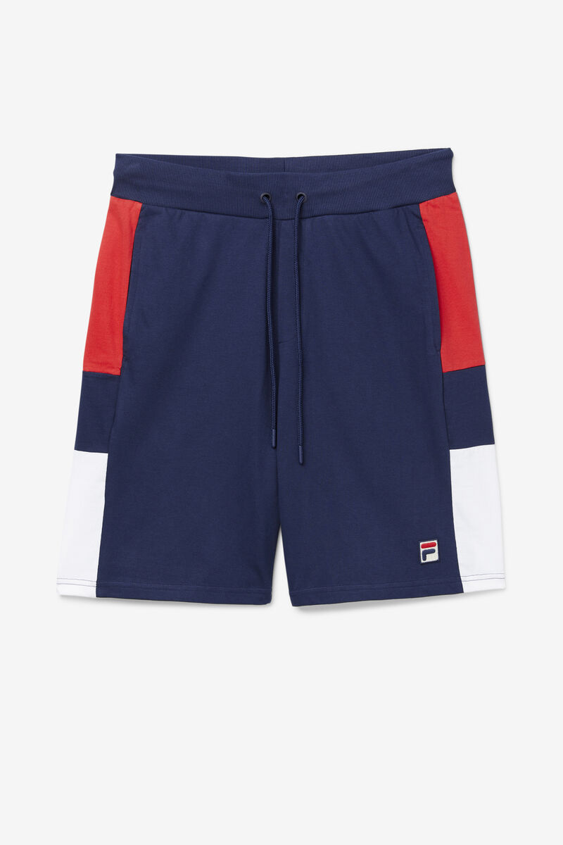 Navy / Red / White Men's Fila Galway Short Shorts | X2FXWgNzcd8