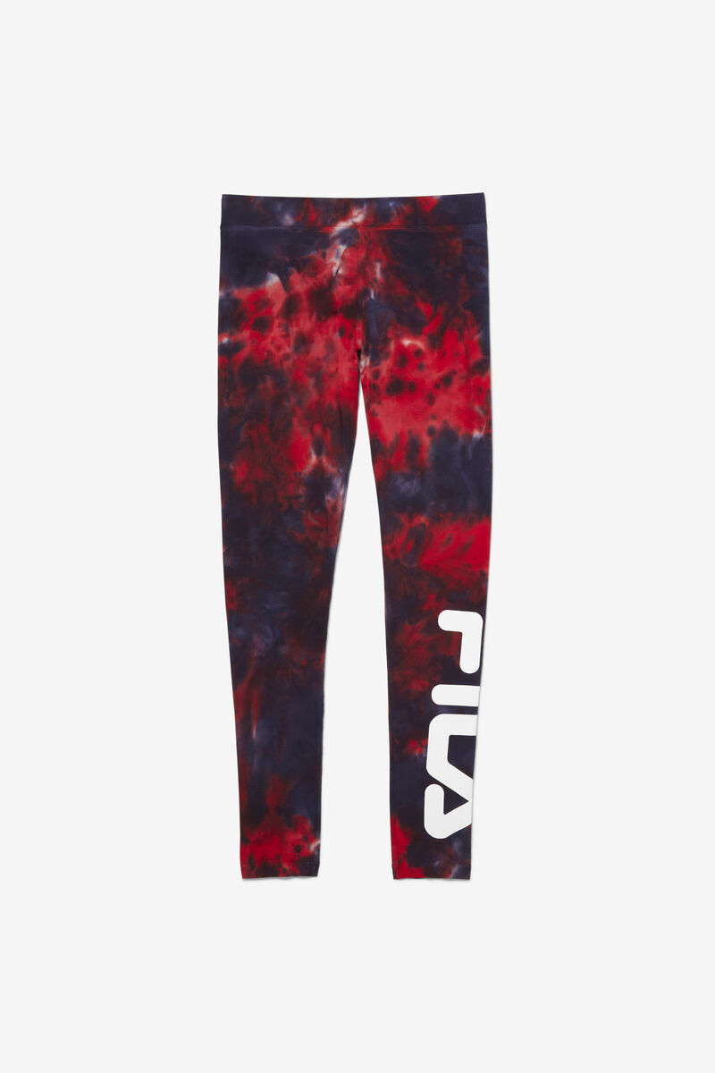 Navy / Red Women's Fila Laila Tie Dye Legging Leggings | Ek3yXcqtj2G