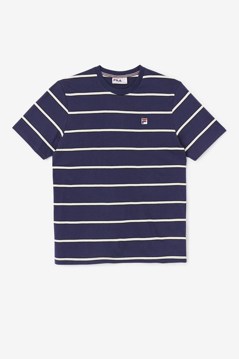 Navy / White Men's Fila Felix T Shirts | kSzRsRW9A5P