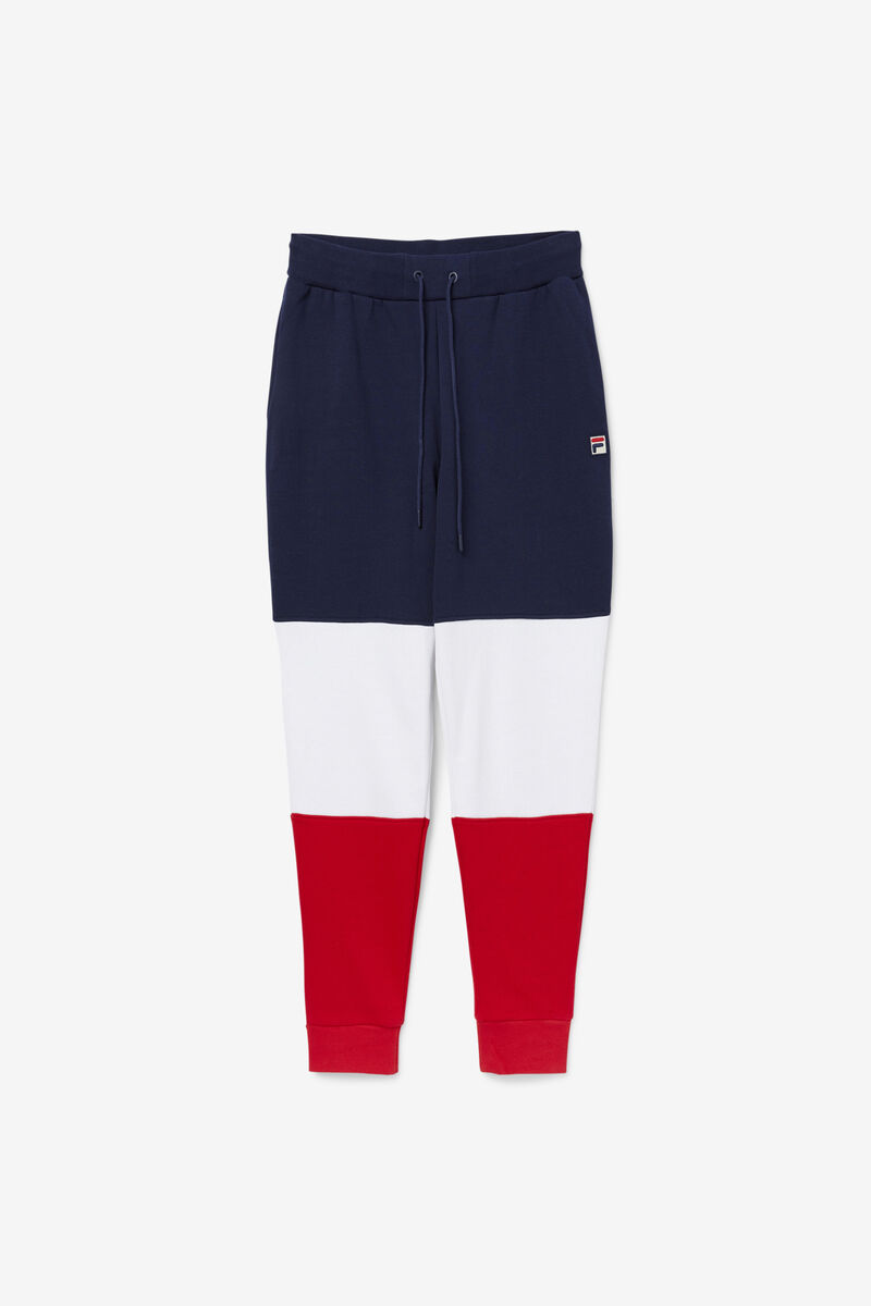 Navy / White / Red Men's Fila France Pant Pants | aIxqQxhlBLa