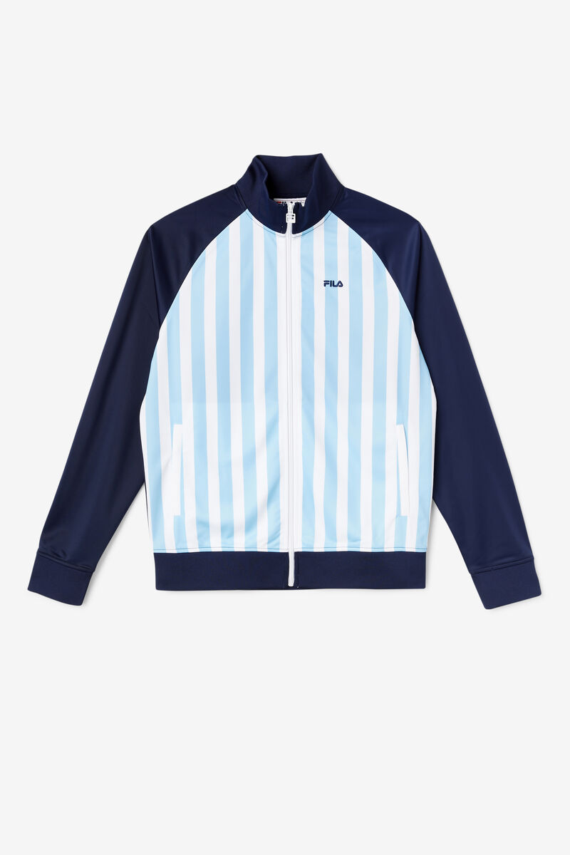 Navy / White Women's Fila Argentina Track Jacket Tracksuits | qsUlFNvGUta