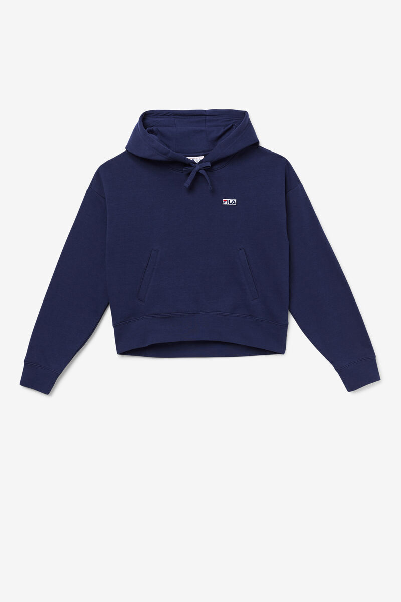 Navy Women's Fila Marina Hoodie Hoodies | EQS5h6M6RSR