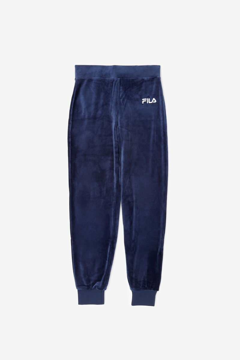 Navy Women's Fila Sara Velour Jogger Pants | aIwcaFOUY73