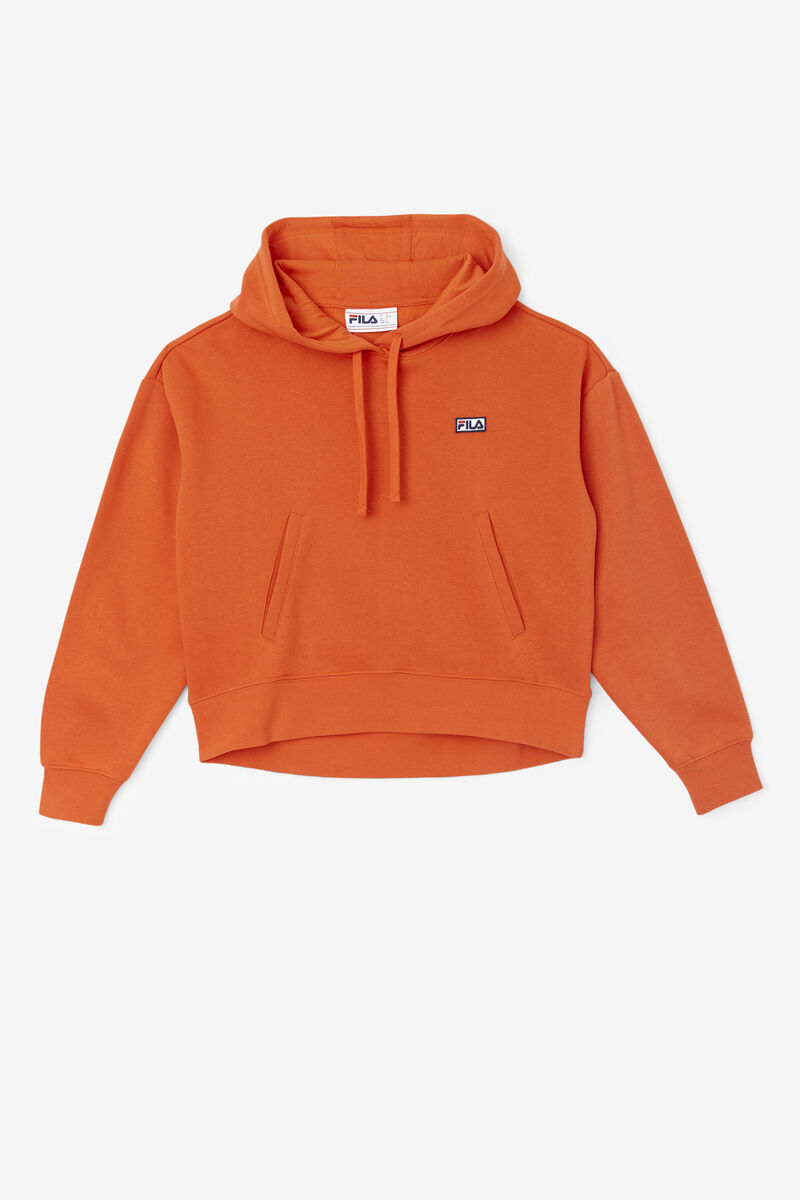 Orange Women's Fila Marina Hoodie Hoodies | WvOV7wL5SEt