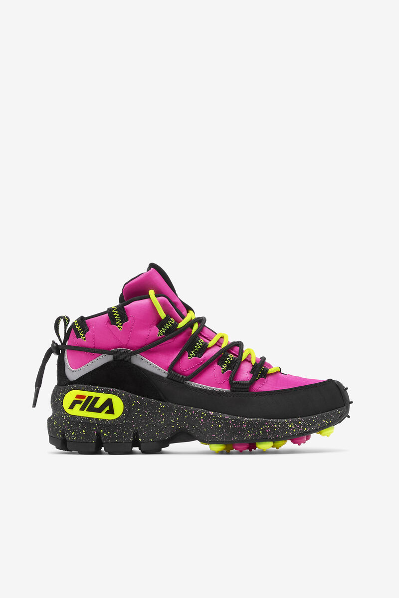 Pink / Black / Yellow Women's Fila Grant Hill 1 X Trailpacer Trainers | mPDtIfmjvtD