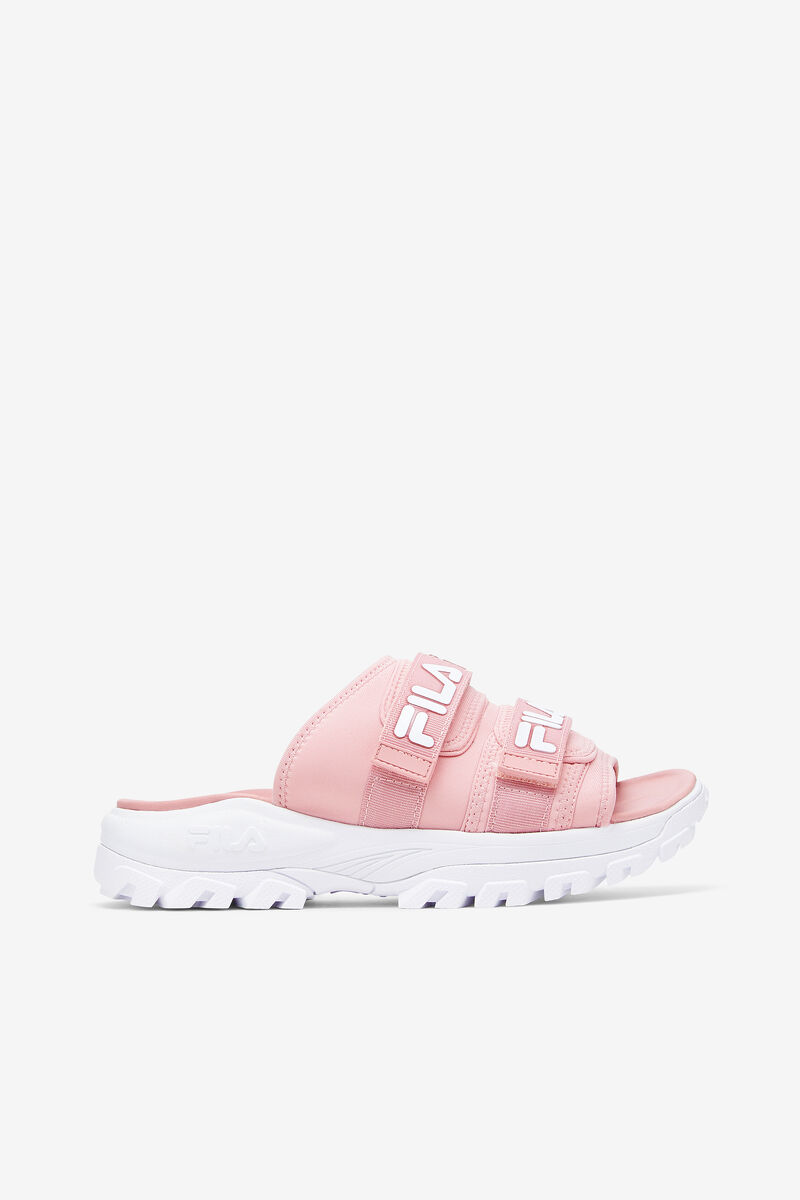 Pink / Pink / White Women's Fila Outdoor Slide Slides | S3l1ibIHP6E