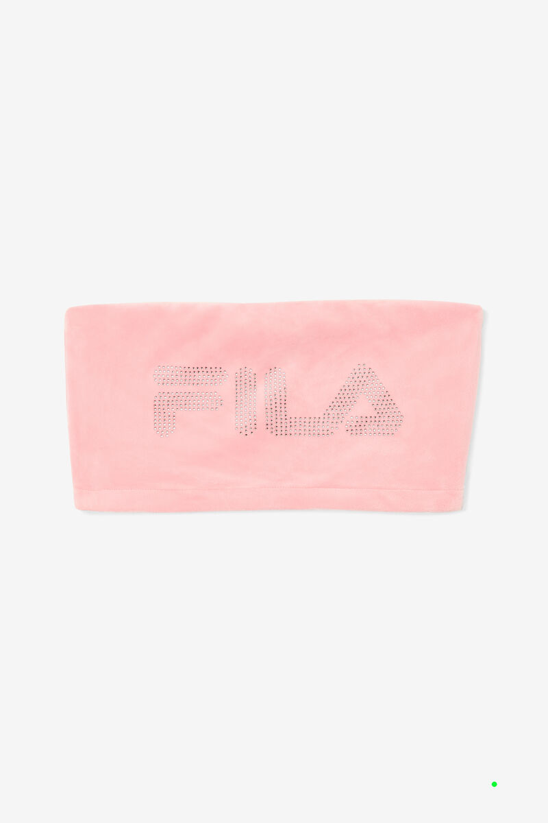 Pink Women's Fila Iman Bandeau Top T Shirts | HdYVTOQaU4r