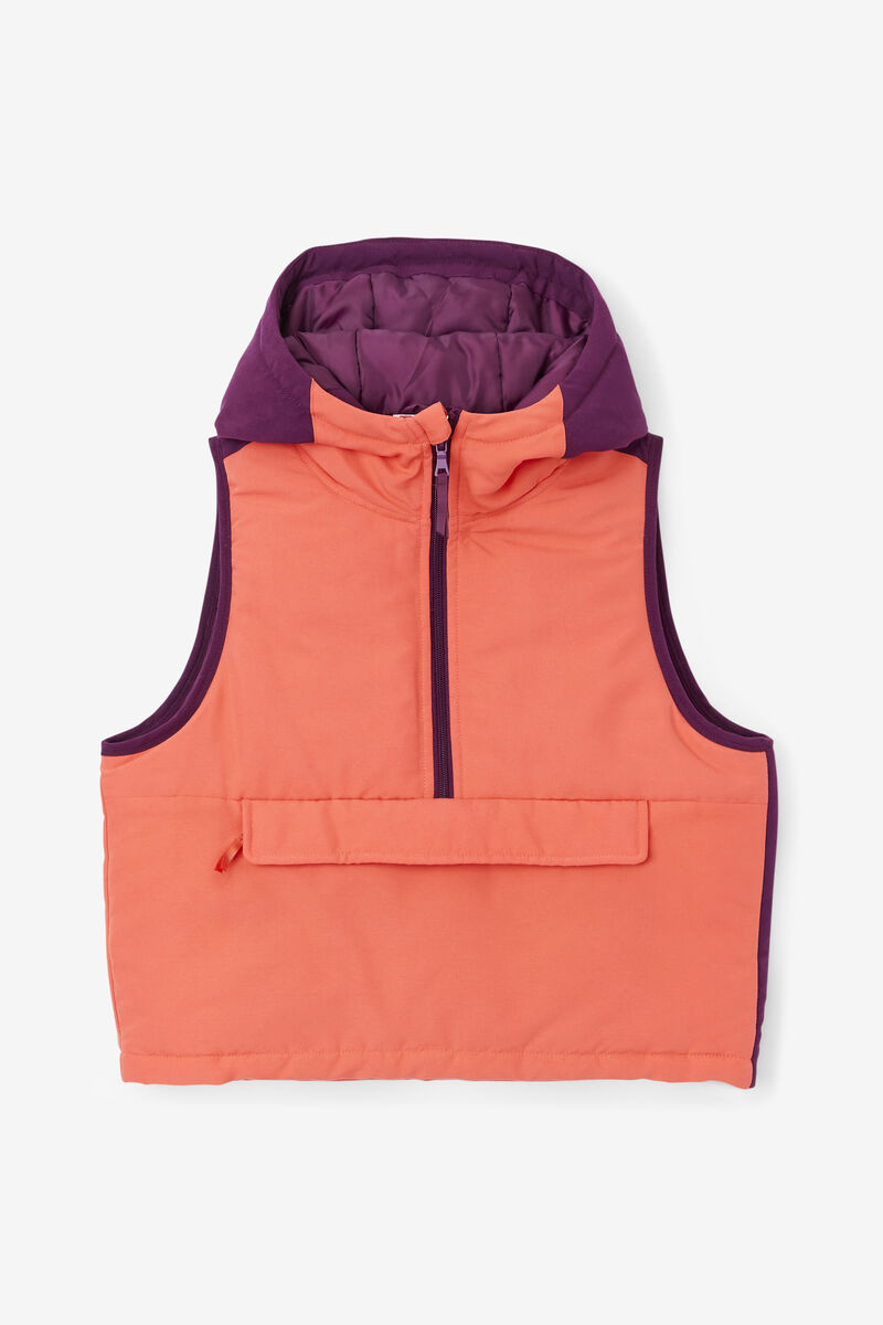 Pink Women's Fila Nevaeh Half Zip Vest Outerwear | gOuJuTPmKlz