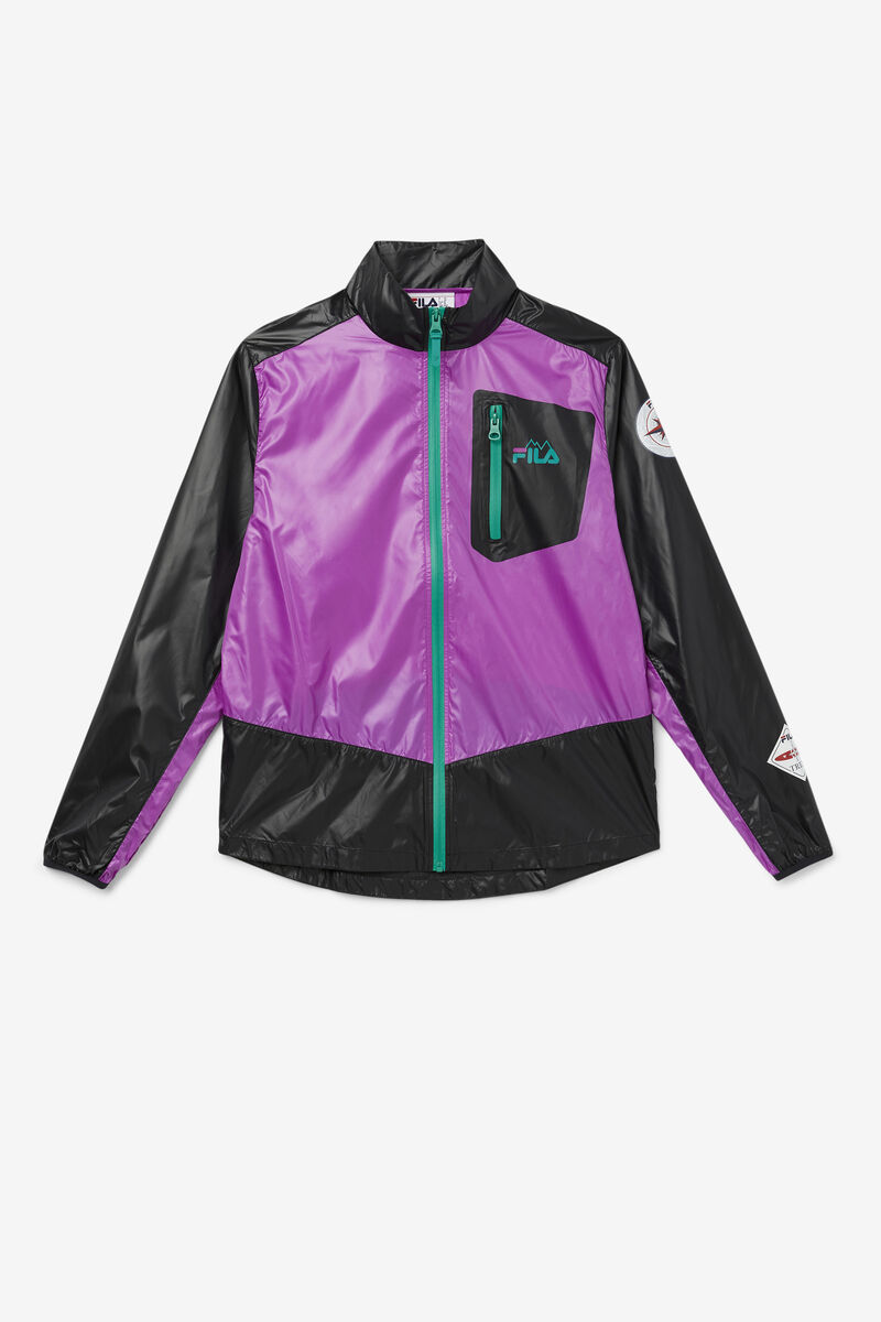 Purple / Black / Green Men's Fila Pinnacle Jacket Jackets | 4Hjc7zCcltr