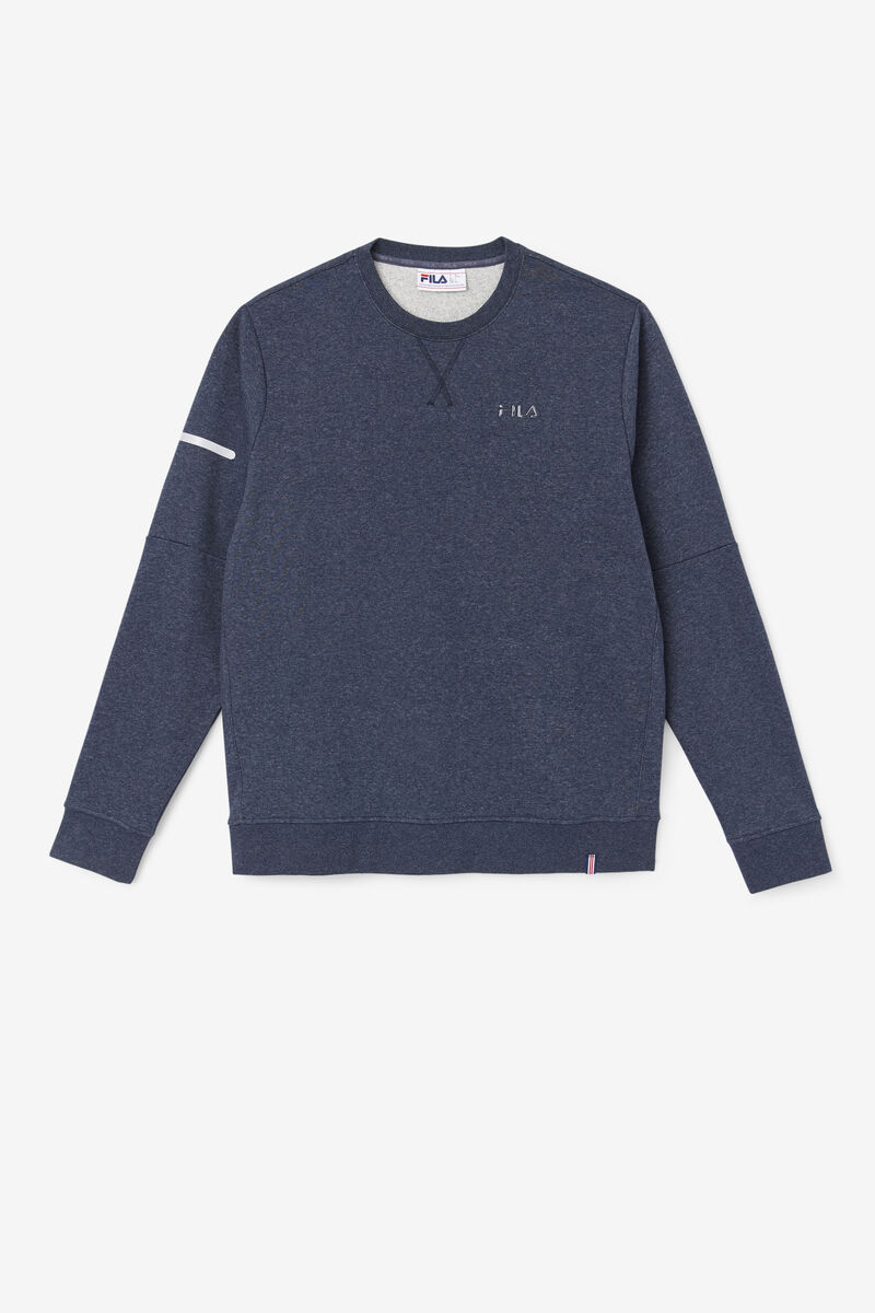 Purple Men's Fila Commuter Crew Sweatshirts | VQqS7cyFFNZ