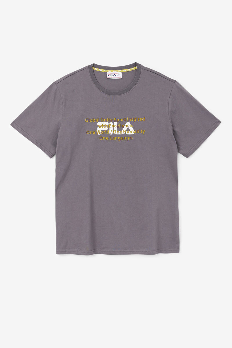 Purple Men's Fila Pepacton T Shirts | HQNRwDAEWFx