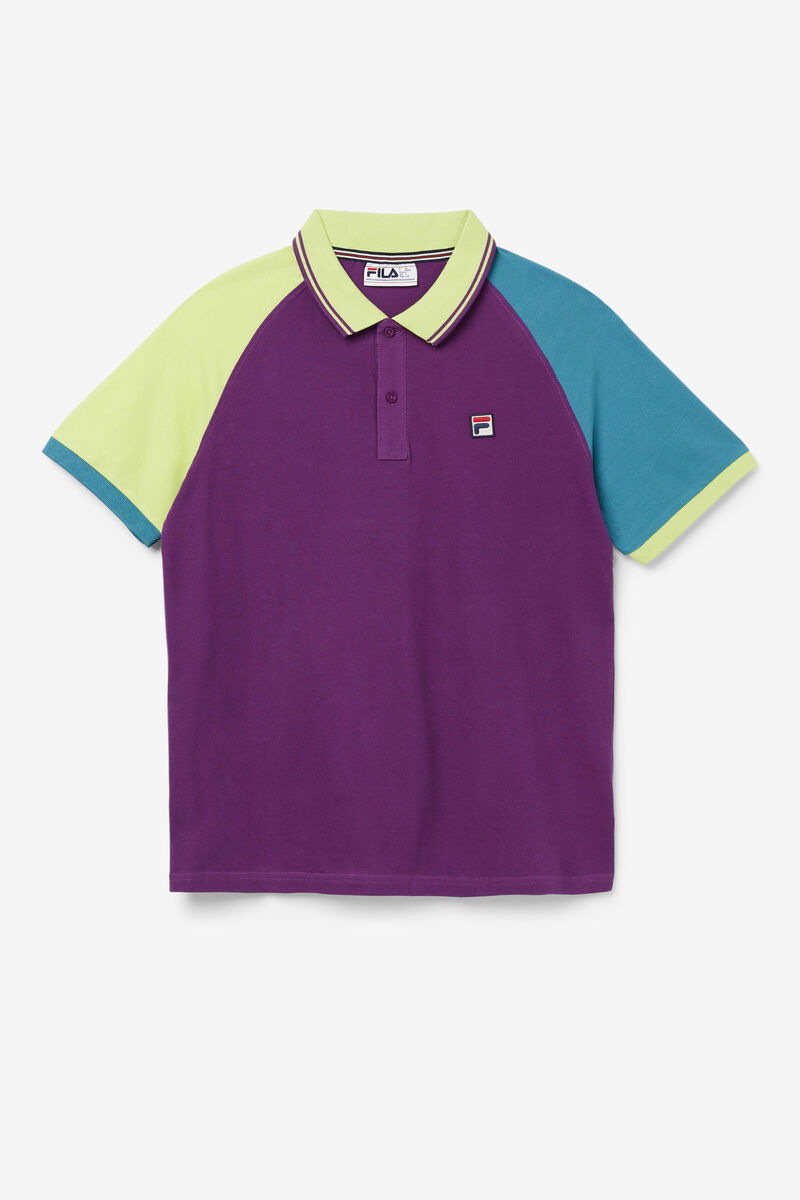 Purple / Purple Men's Fila Apollo Polo Polos | ypraGNel12L