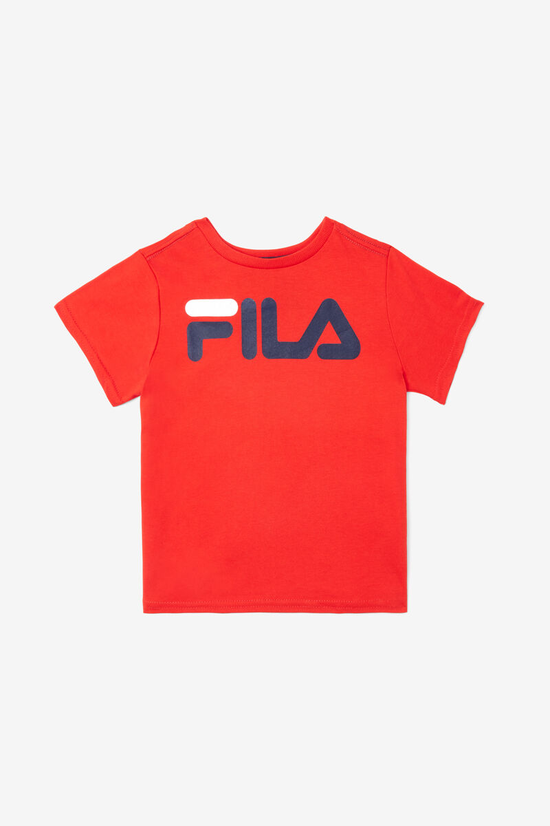 Red Kids' Fila Logo T Shirts | bwSZfCLMOiy