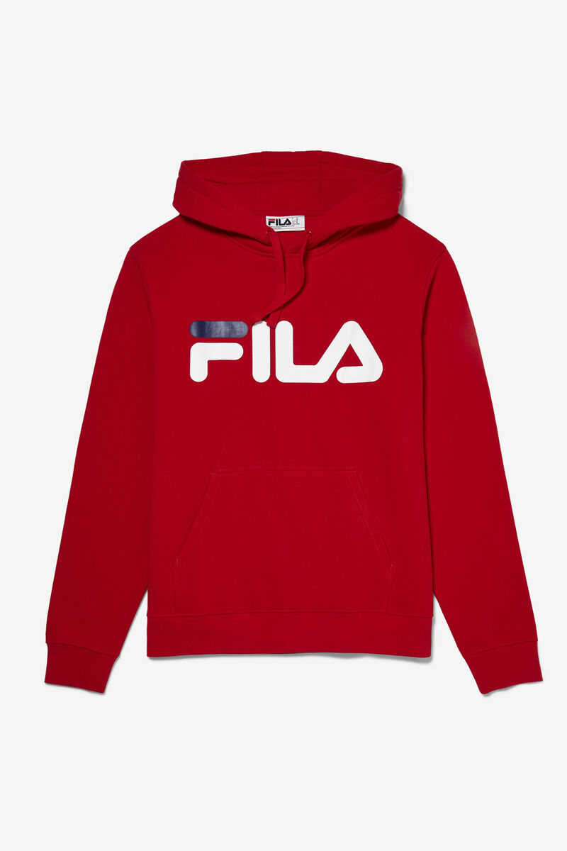 Red Men's Fila Flori Hoodie Hoodies | uZz7LMxsWT1