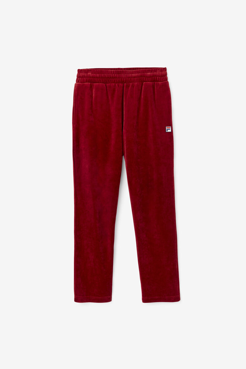 Red Men's Fila O-fit Velour Pant Pants | t3axFmmliQL