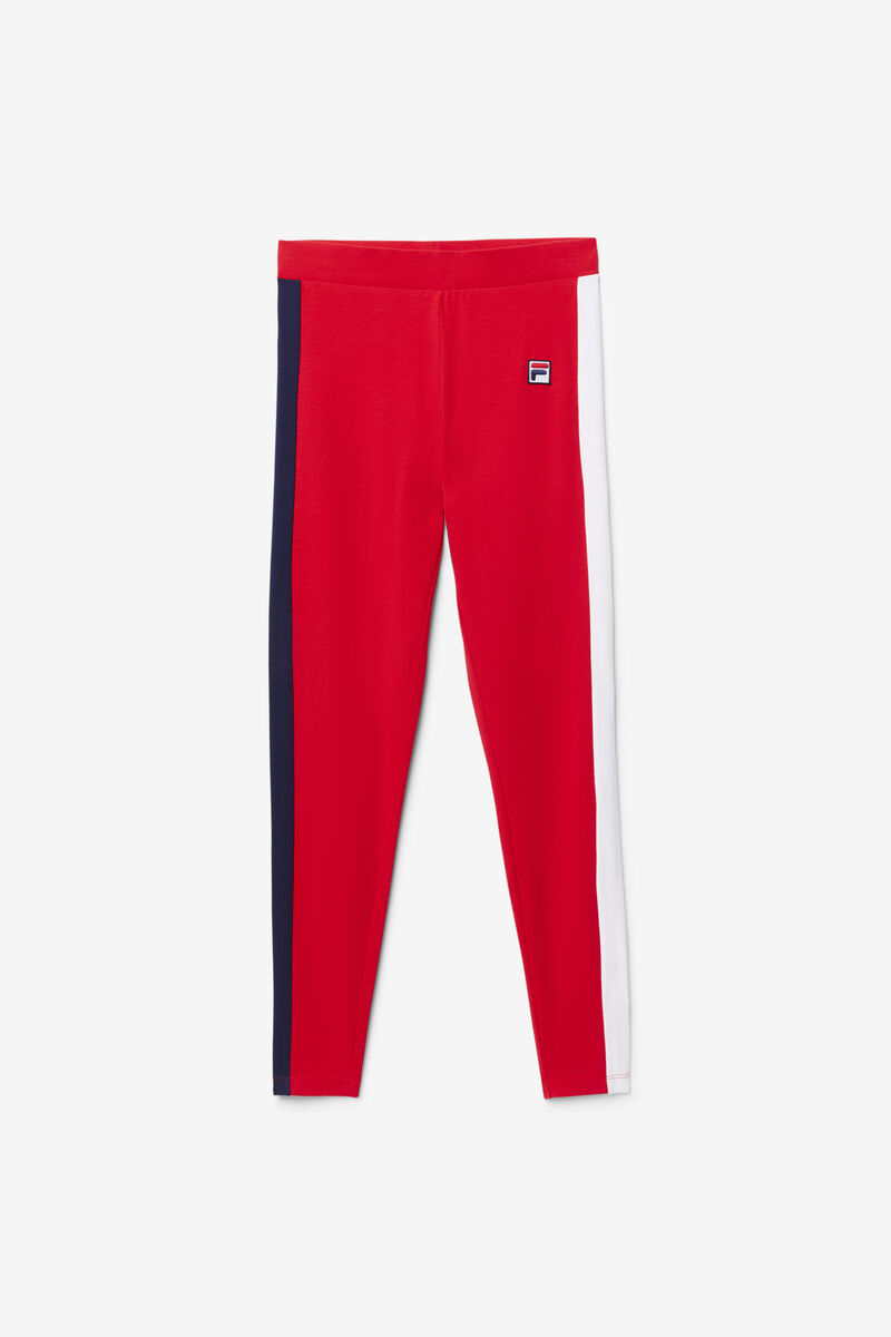 Red / Navy / White Women's Fila Riviera Legging Leggings | 6SdDckbnUat