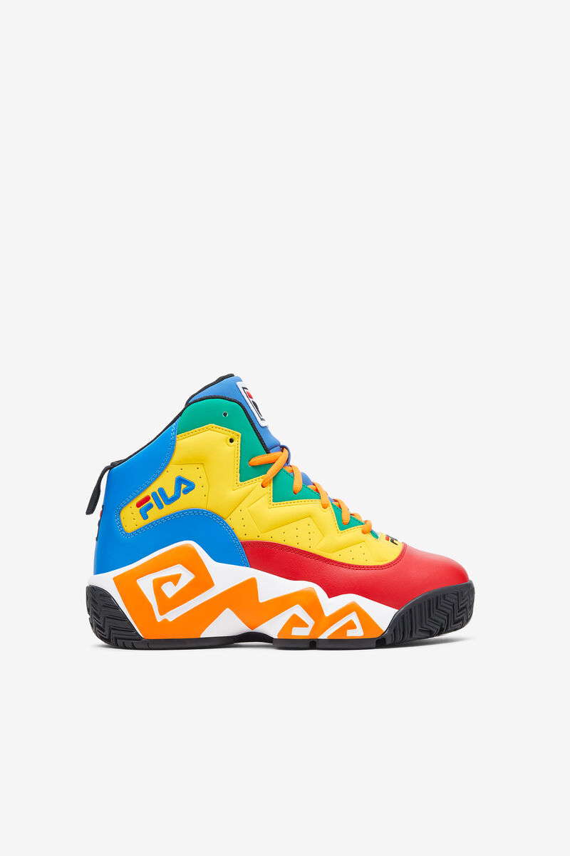 Red / Royal Blue / Lemon Kids' Fila Big Mb Basketball Shoes | j4oCtMdtqUo