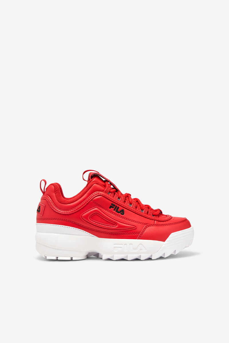 Red / White / Black Kids' Fila Little Disruptor 2 Platform Shoes | bTxSkb1axFw