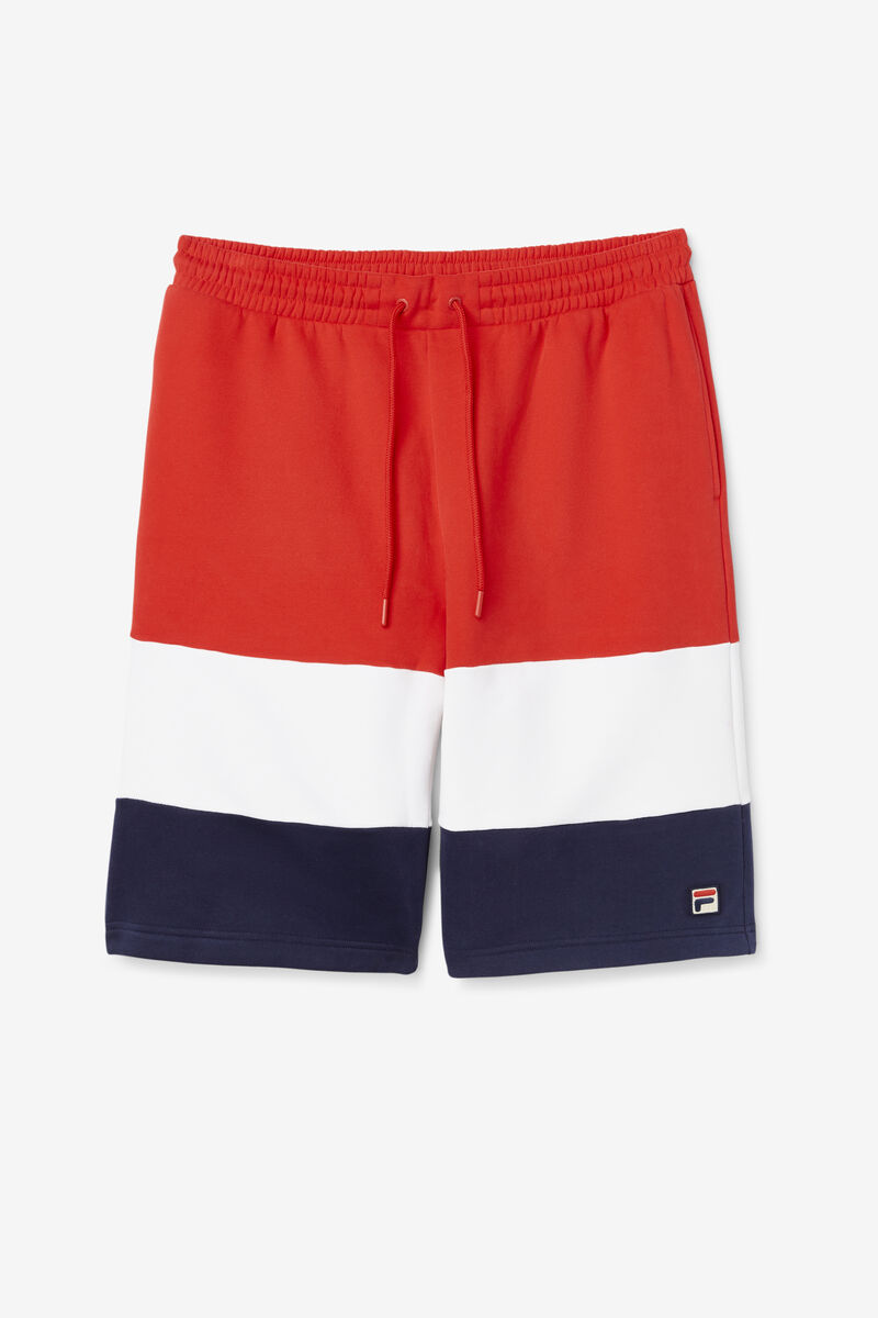 Red / White / Navy Men's Fila Alanzo Short Shorts | Sfm6UM3YF2S