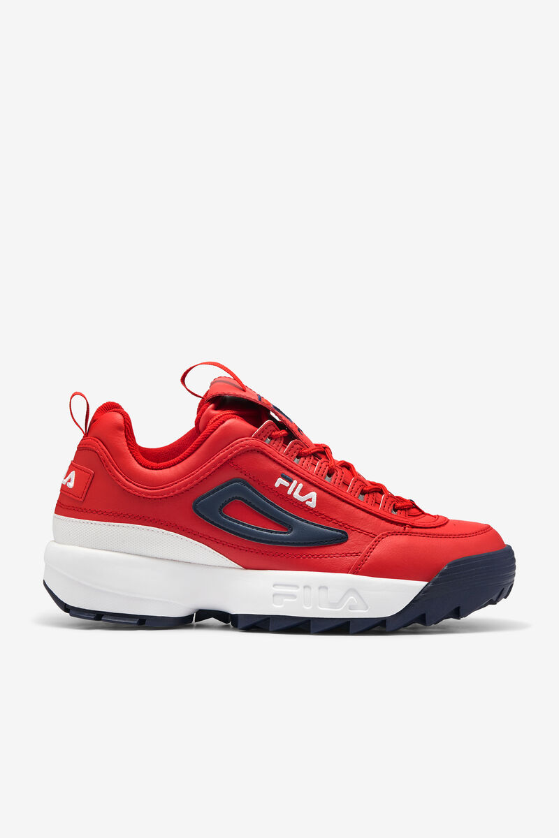 Red / White / Navy Men's Fila Disruptor 2 Premium Platform Shoes | 6PGzNbvD7Cq