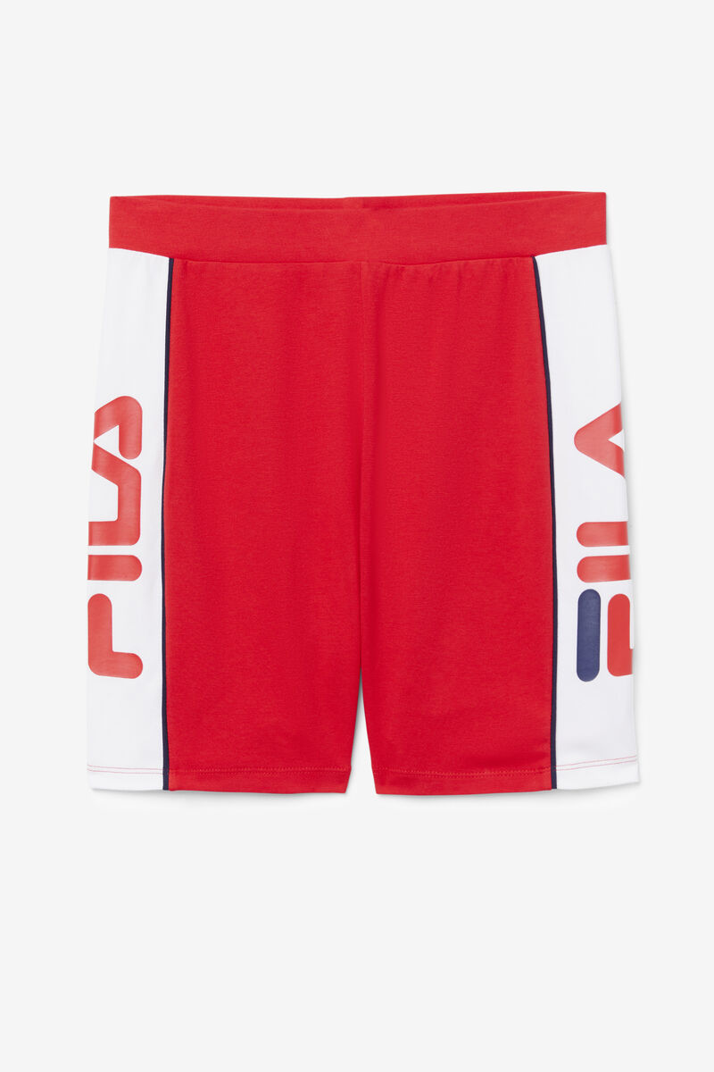 Red / White / Navy Women's Fila Trina Bike Short Shorts | XppnizUohwf