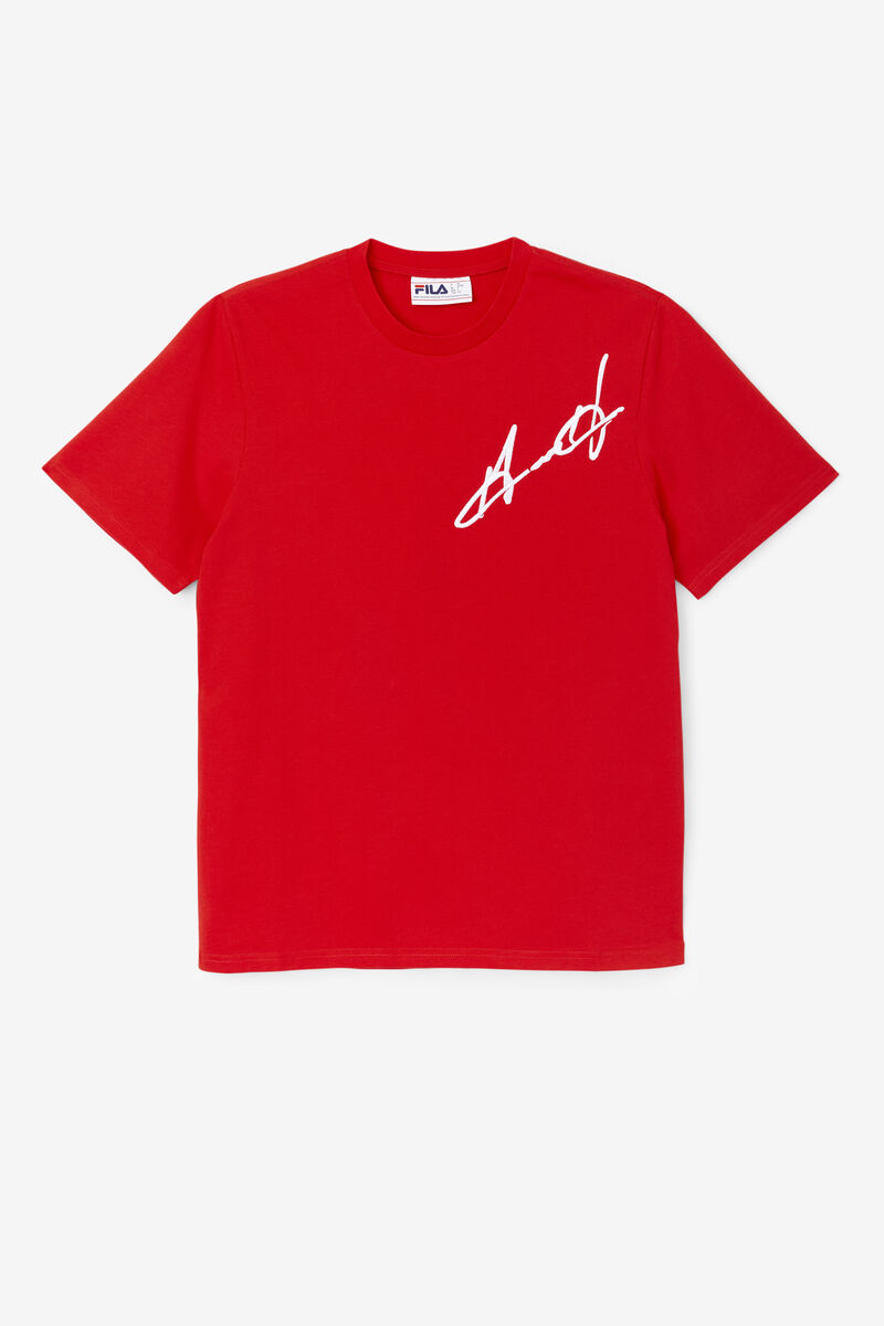 Red Women's Fila Grant Hill Cormac T Shirts | 5x4gKrYjvYq