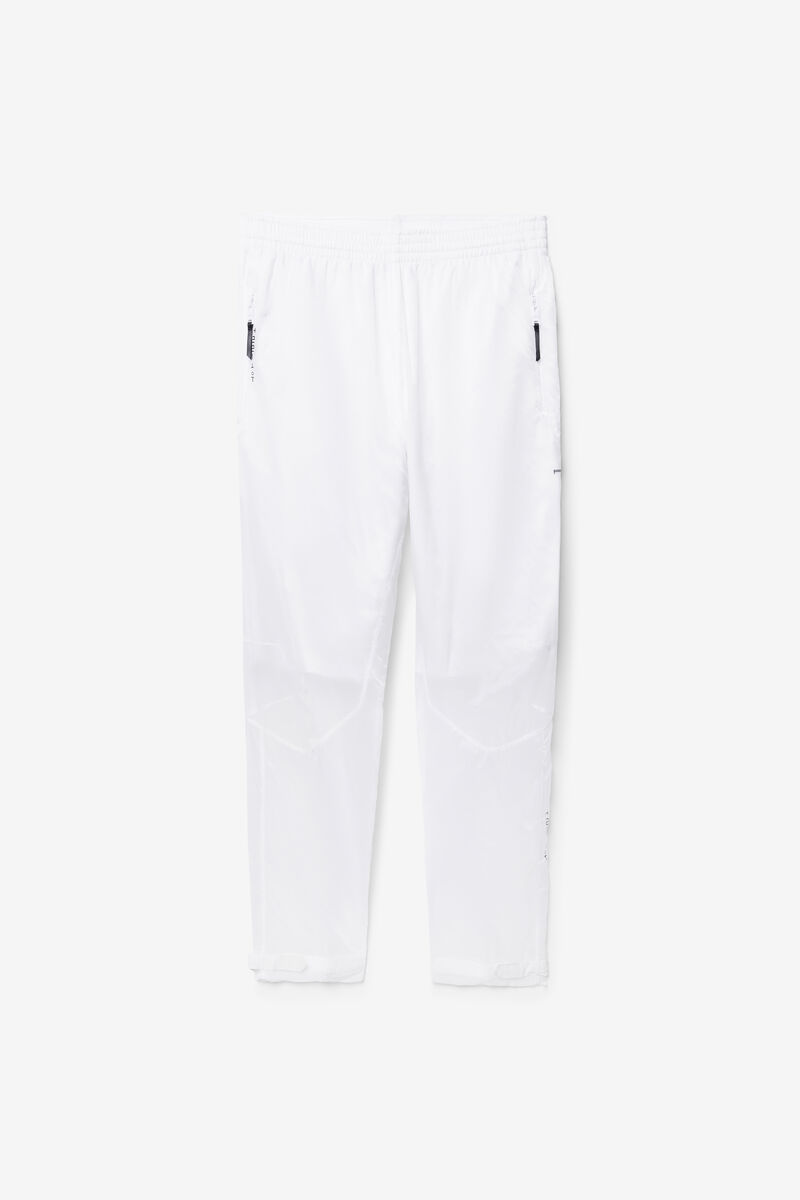 White / Black Men's Fila Vega Wind Pant Tracksuits | BjTMJoCk79B