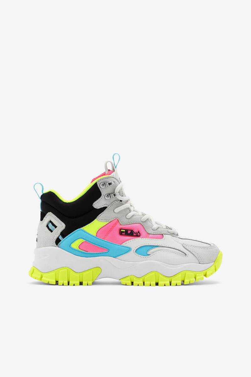 White / Black Women's Fila Ray Tracer Tr 2 Mid Sport Shoes | uYnqA1mEkzs