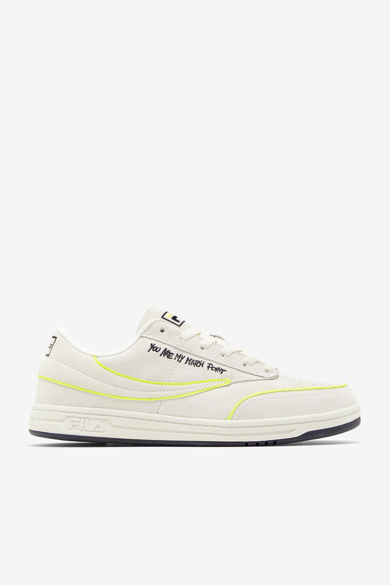 White / Black / Yellow Men's Fila Tennis 88 Premium X Msgm Designer Trainers | Fila Trainers | jCflf