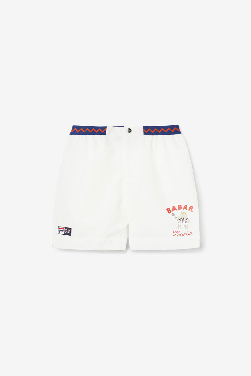 White / Blue / Red Men's Fila Fila X Rb Babar Marckus Short Shorts | FJwvkJA1Ccm