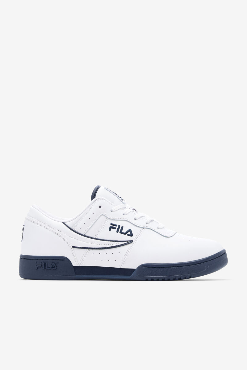 White / Blue / White Men's Fila Original Fitness Flat Shoes | 3hiW3avMCJd