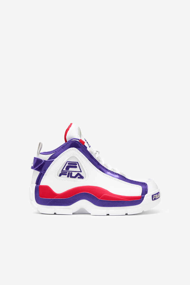 White / Deep Blue Kids' Fila Big Grant Hill 2 Basketball Shoes | 4NdXSMaYWhO