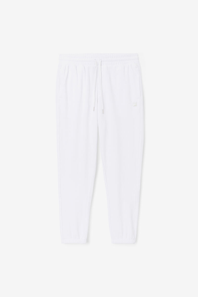 White Men's Fila Deverall Velour Pant Pants | tRdWEJlmwLX