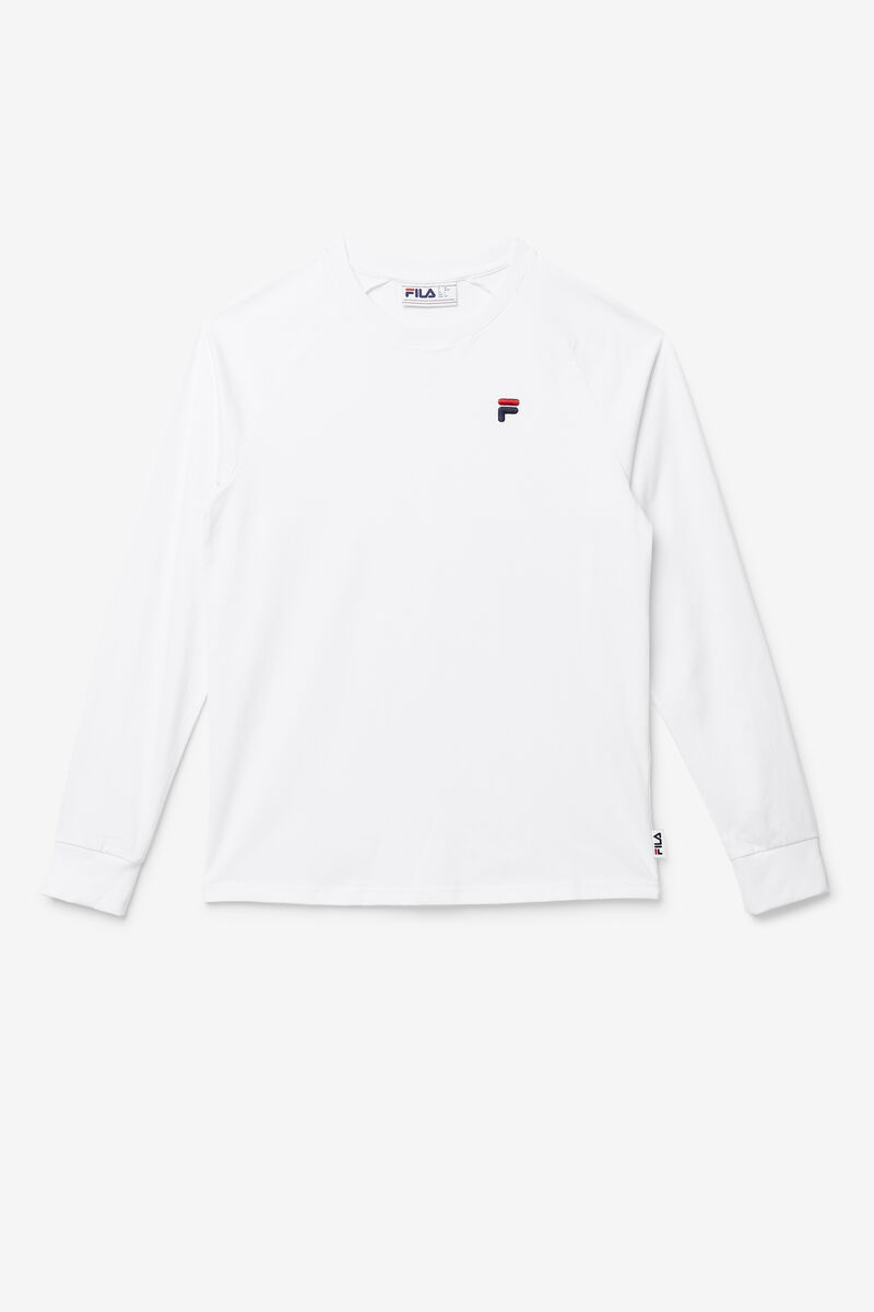 White Men's Fila Flynn Long Sleeve Shirt | ongag2ZToIq