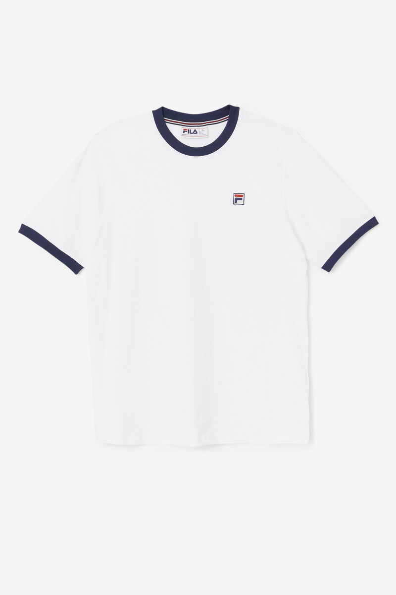 White Men's Fila Marconi Ringer T Shirts | V6rah6NXbml