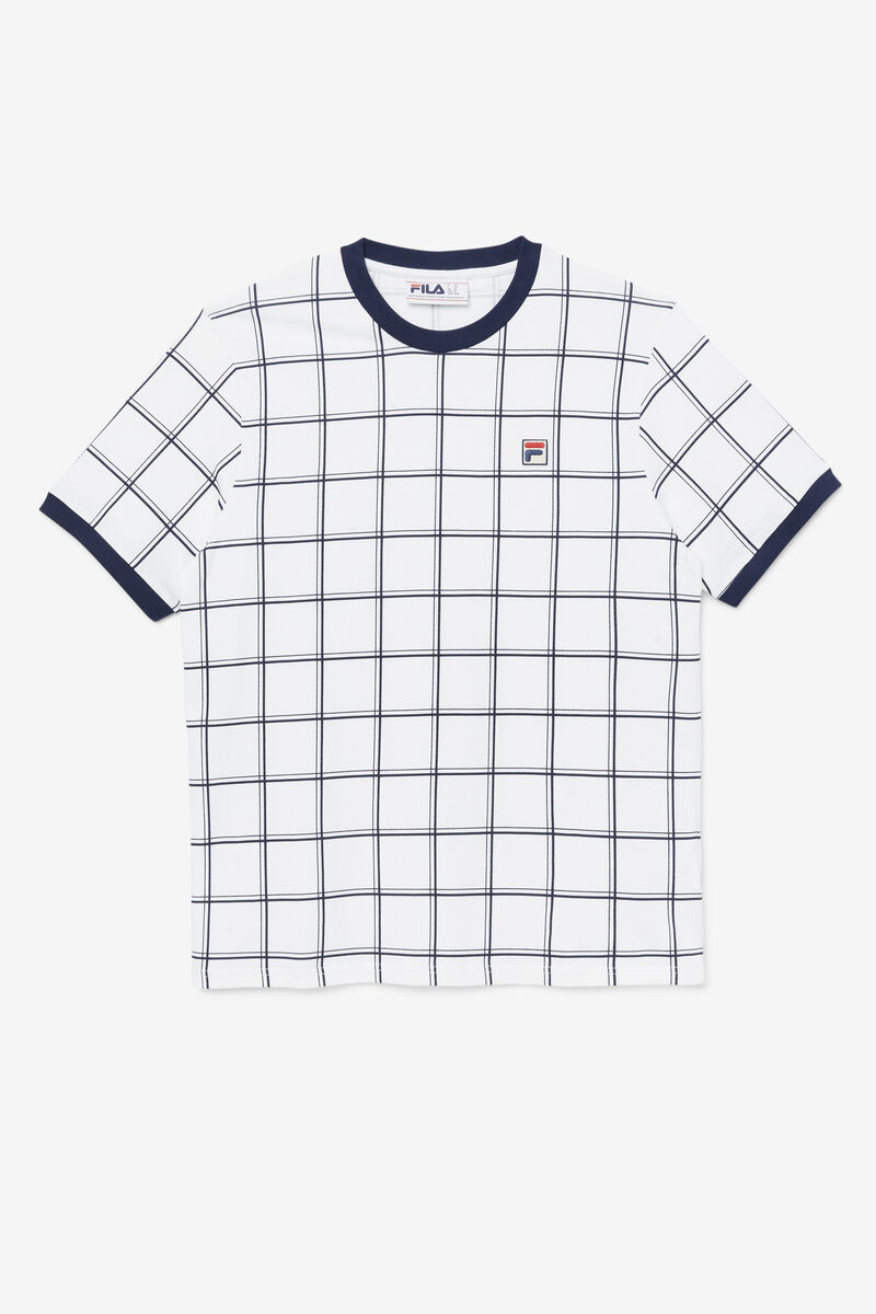 White Men's Fila Slate Ringer T Shirts | uGaTkY5VOoV