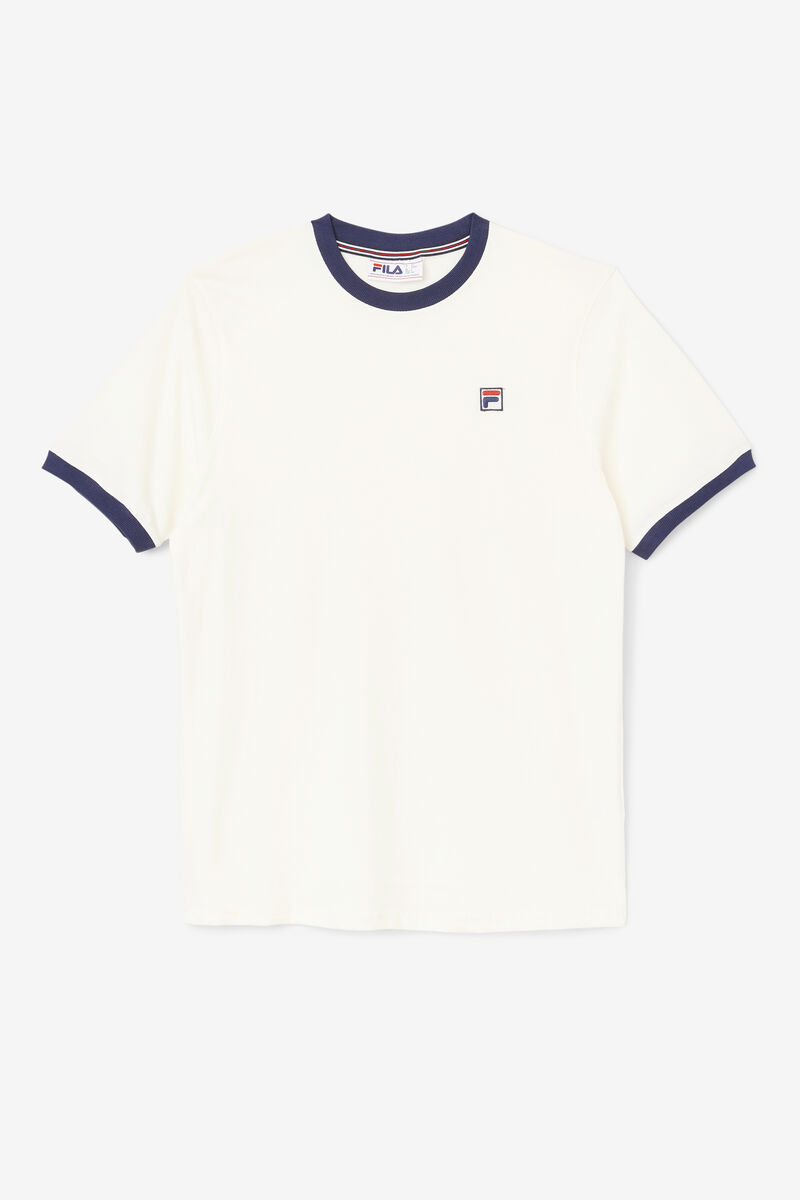 White / Navy Men's Fila Marconi Ringer T Shirts | nWZ2NsPWnmO