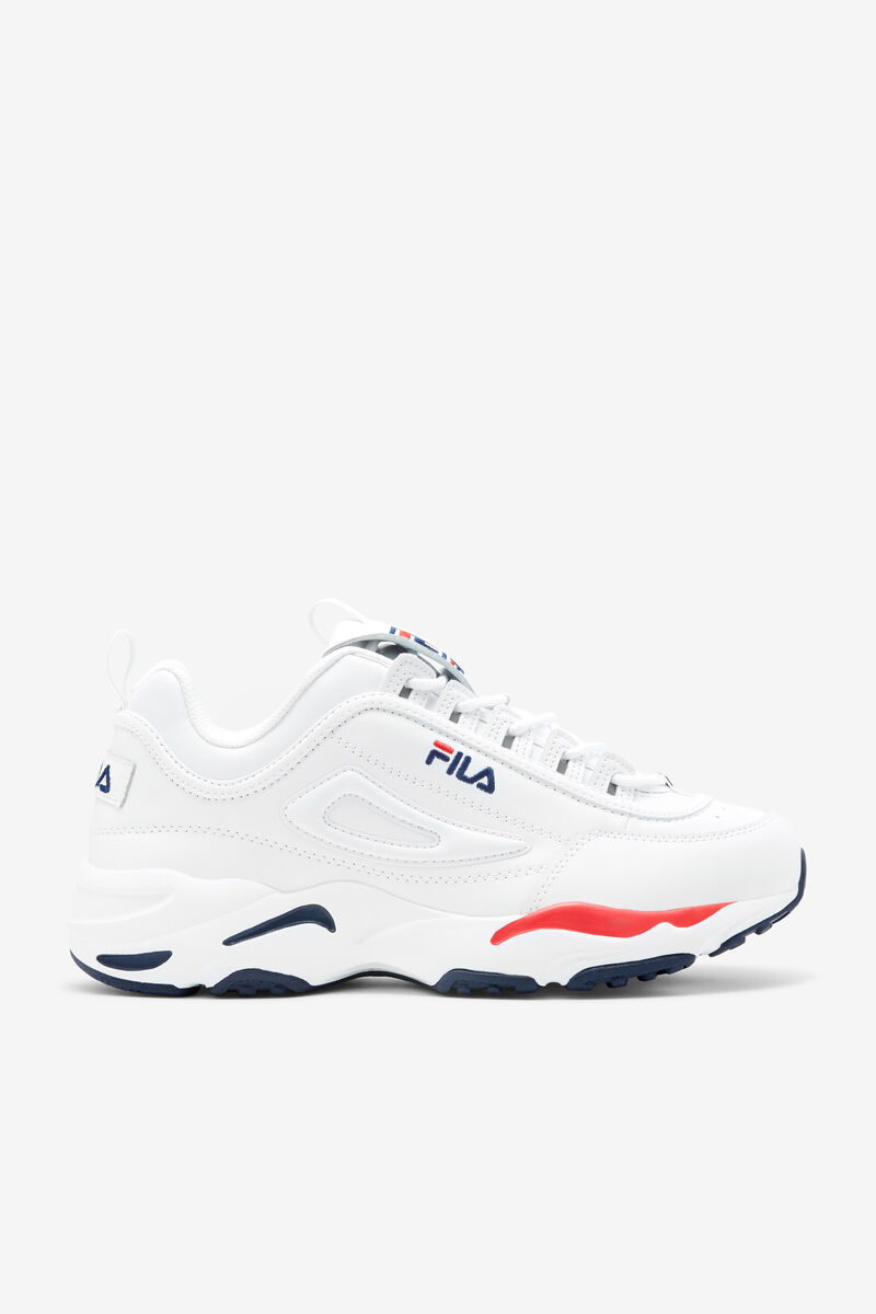 White / Navy / Red Men's Fila Disruptor 2 X Ray Tracer Walking Shoes | DO1HNiqoLdP