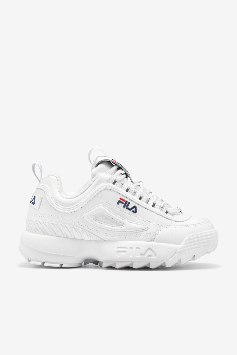 White / Navy / Red Men's Fila Disruptor 2 Premium Platform Shoes | uswhkbRDJKt