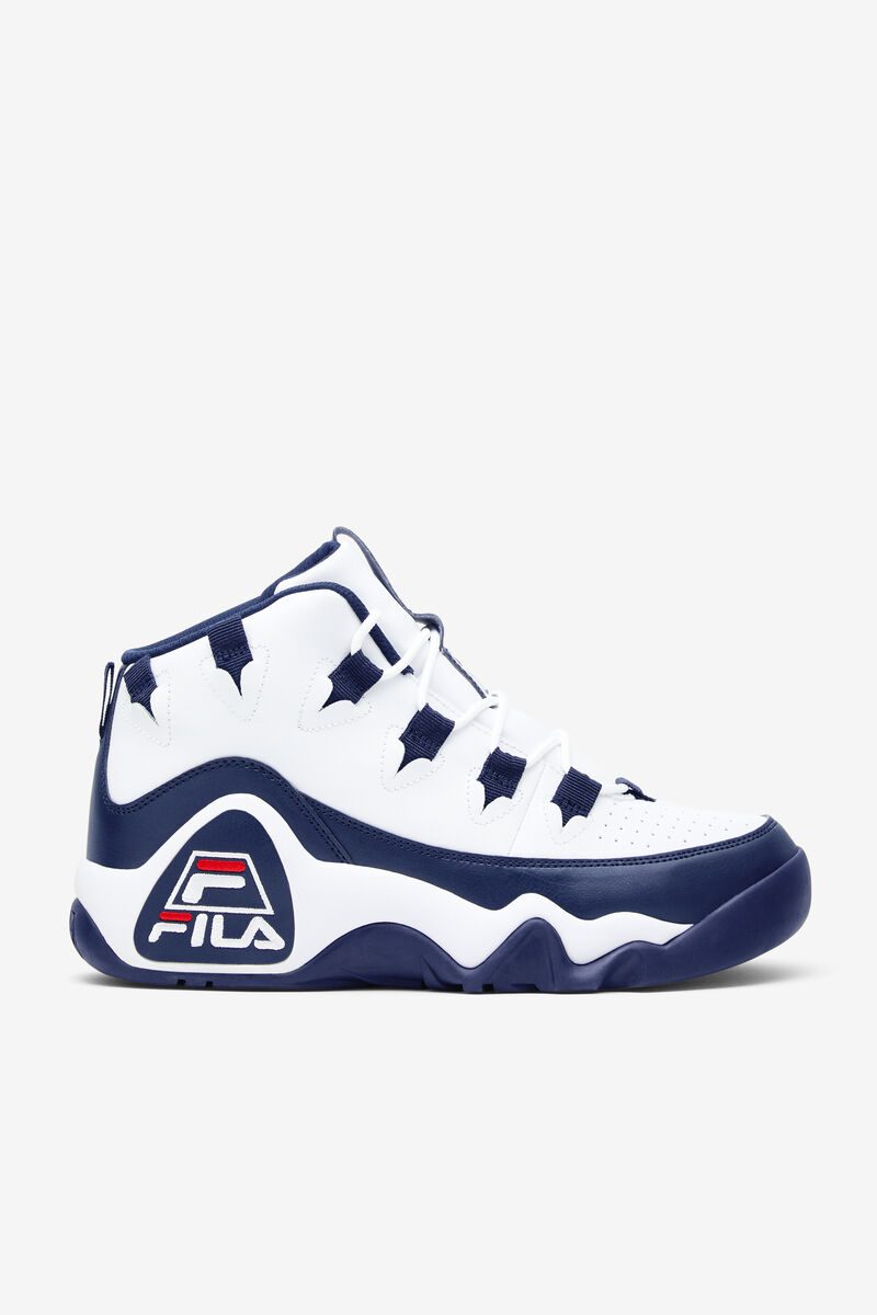 White / Navy / Red Men's Fila Grant Hill 1 Basketball Shoes | aQtHsGE8iiT