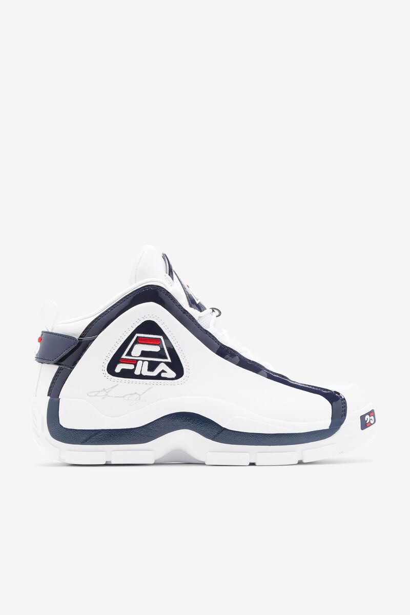 White / Navy / Red Men's Fila Grant Hill 2 Shoes - 25th Anniversary Edition | Fila Trainers | mFwT19