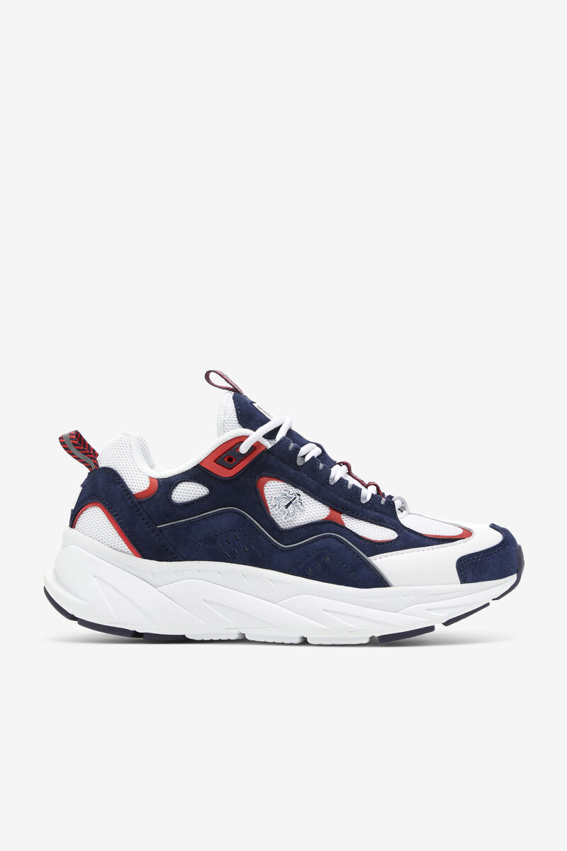 White / Navy / Red Men's Fila Trigate Chunky Trainers X Brooks Brothers | Fila Trainers | djEnCeXsS5