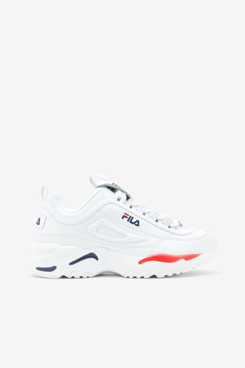 White / Navy / Red Women's Fila Disruptor 2 X Ray Tracer Sport Shoes | 5kkTR9HAM1g