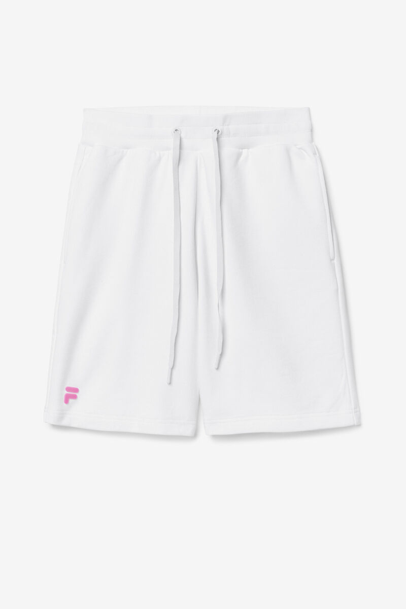 White / Pink Men's Fila Taylor Short Shorts | ChtF9ZYp4Wu