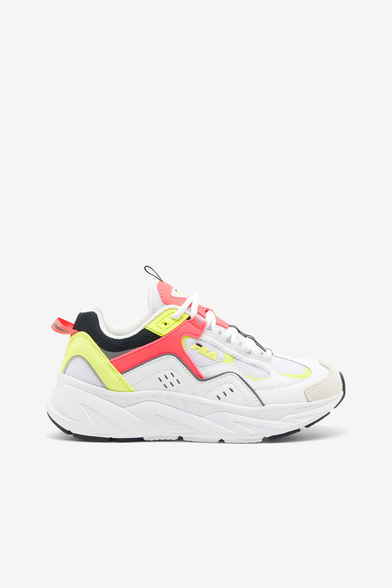 White / Pink / Yellow Women's Fila Trigate Plus Trainers | SpA2jaFulk3